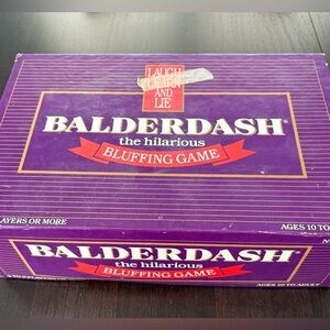 Vintage Balderdash Board Game Bluffing Game - Purple Retro Box